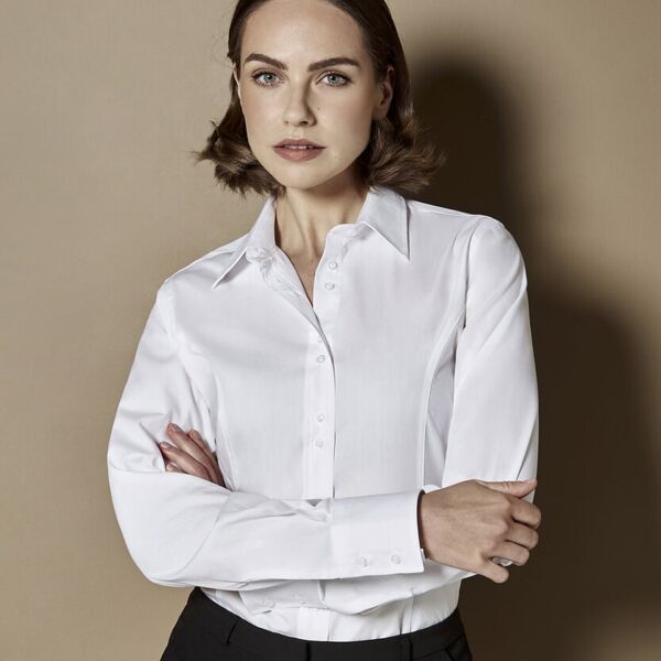 Women's city business blouse long sleeve Thumbnail