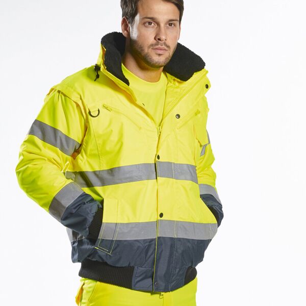 Hi-vis contrast bomber jacket (C465) Thumbnail