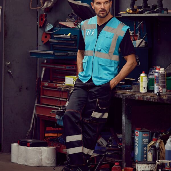 MULTI -functional executive hi vis waistcoat (HVW801) Thumbnail